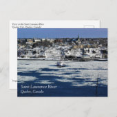 veerboot op de rivier de Saint Lawrence, Quebec Briefkaart (Voorkant / Achterkant)