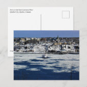 veerboot op de rivier de Saint Lawrence, Quebec Briefkaart (Voorkant / Achterkant)