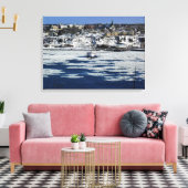 veerboot op de rivier de Saint Lawrence, Quebec Canvas Afdruk (Insitu (Woonkamer))