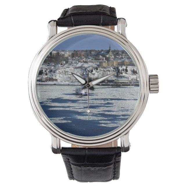 veerboot op de rivier de Saint Lawrence, Quebec Horloge (Voorkant)