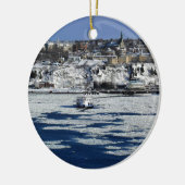 veerboot op de rivier de Saint Lawrence, Quebec Keramisch Ornament (Links)