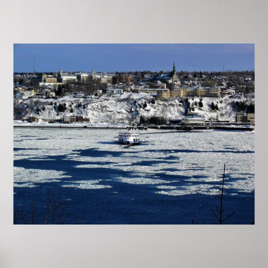 veerboot op de rivier de Saint Lawrence, Quebec Poster (Voorkant)