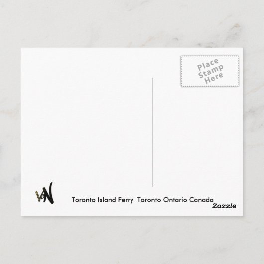 Veerboot op het eiland Toronto Briefkaart (Achterkant)