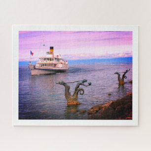 veerboot op het meer van Genève Legpuzzel