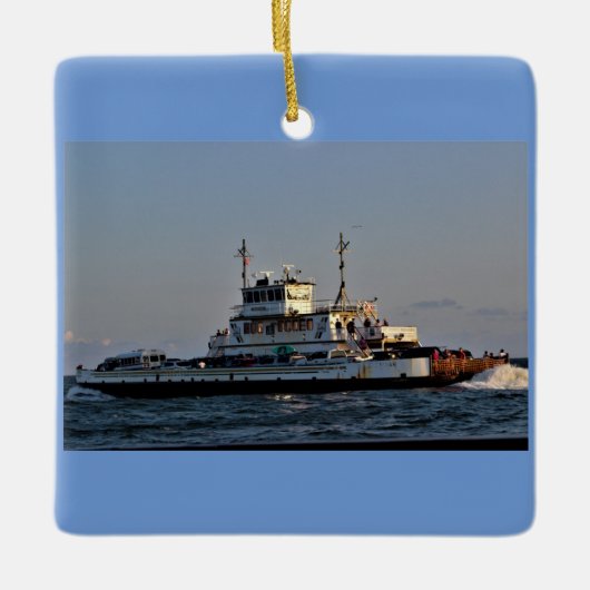 veerboot op het water keramisch ornament (Voorkant)