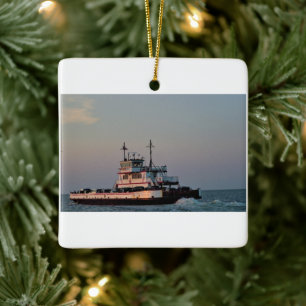 Veerboot op het Water Keramisch Ornament