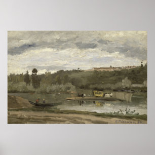 veerboot op Varenne-Saint-Hilaire, 1864 Poster