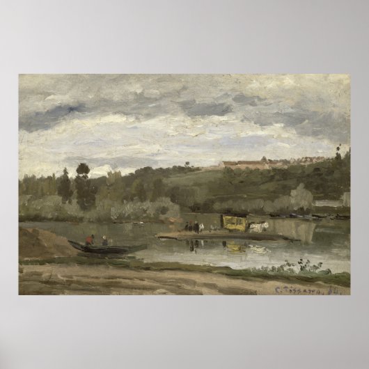 veerboot op Varenne-Saint-Hilaire, 1864 Poster (Voorkant)