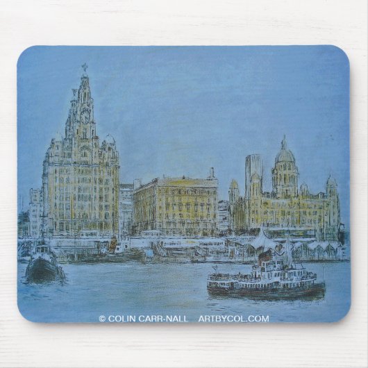 veerboot over de Mersey Mousepad Colin Carr-Nall Muismat (Voorkant)