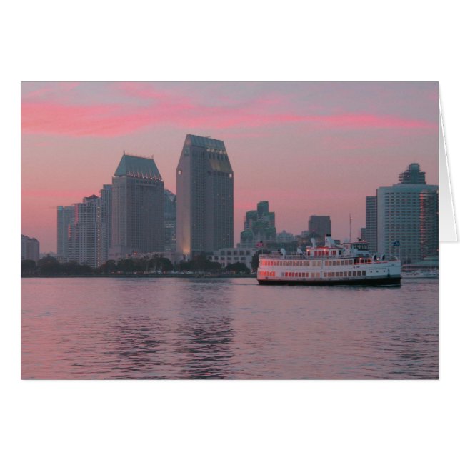 Veerboot @ San Diego Zonsondergang (Voorkant Horizontaal)