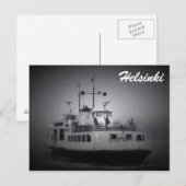 veerboot Suomenlinna (Helsinki) in mist briefkaart (Voorkant / Achterkant)
