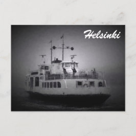 veerboot Suomenlinna (Helsinki) in mist briefkaart