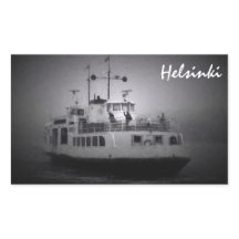 veerboot Suomenlinna (Helsinki) in mist sticker