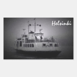 veerboot Suomenlinna (Helsinki) in mist sticker