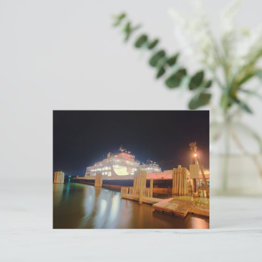 veerboot van het zilver op het eiland ocracoke briefkaart (Staand voorkant)