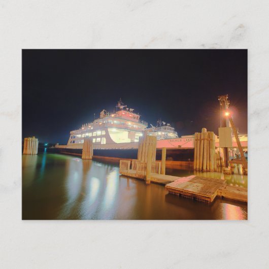 veerboot van het zilver op het eiland ocracoke briefkaart (Voorkant)