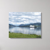 Veerboot varen naar Rothesay Bay, Isle of Bute op  Canvas Afdruk (Voorkant)