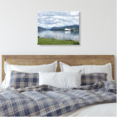 Veerboot varen naar Rothesay Bay, Isle of Bute op  Canvas Afdruk (Insitu (Slaapkamer))
