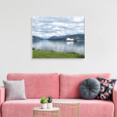 Veerboot varen naar Rothesay Bay, Isle of Bute op  Canvas Afdruk (Insitu (Woonkamer))