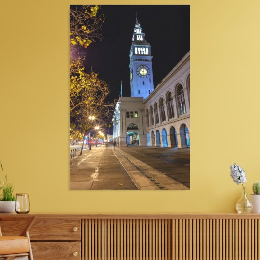 veerbootgebouw canvas afdruk (Insitu (Woonkamer))