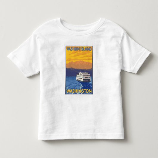 veerboten en bergen - Vashon-eiland, Kinder Shirts (Voorkant)