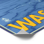 veerboten en bergen - Vashon Island Poster (Hoek)