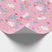 Veerbundels Roze omslagpapier Cadeaupapier (Hoek)