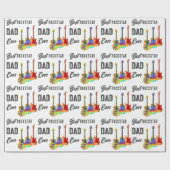 Veerdaagse gitaar Gevoelig Cadeaupapier (Vlak)