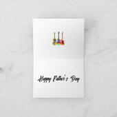 Veerdaagse gitaar Papa Aangepaste foto Kaart (Binnen)