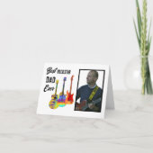 Veerdaagse gitaar Papa Aangepaste foto Kaart (Voorkant)