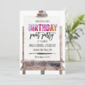 Veerdaagse kinderen met kleurrijke esel Paint Kaart (Staand voorkant)