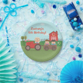 Veerdaagse levering van Boerderijen trekkers Papieren Bordje (Feest)