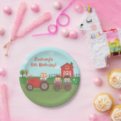 Veerdaagse levering van Boerderijen trekkers Papieren Bordje (Feest)