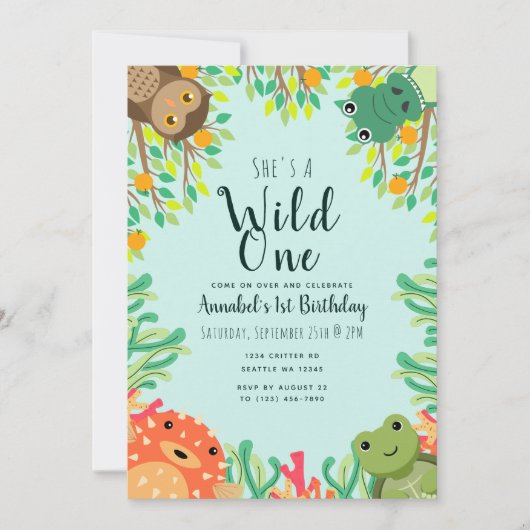 Veerdaagse uitnodiging voor Zee en moerasdieren (Voorkant)