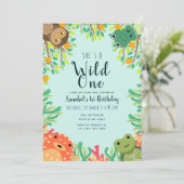 Veerdaagse uitnodiging voor Zee en moerasdieren (Staand voorkant)