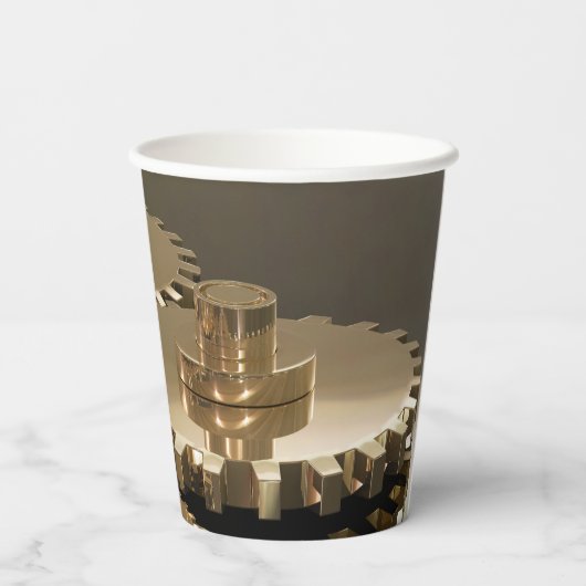 Veerdag in de versnelling papieren bekers (Achterkant)