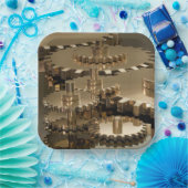 Veerdag in de versnelling papieren bordje (Feest)