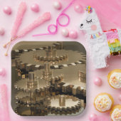 Veerdag in de versnelling papieren bordje (Feest)