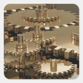 Veerdag in de versnelling vierkante sticker