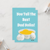 Veerdag Papa Jokes Pun Food Eggs Cartoon Kaart (Voorkant / Achterkant in situ)