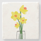 Veerdedils in Vase Stenen Onderzetter (Voorkant)