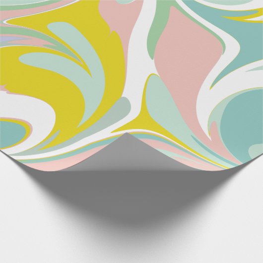 Veerdeegwaren | Abstract ontwerp voor marmering Cadeaupapier (Hoek)