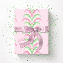 Veerfeeststreep in roze en groen