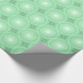 Veergroene cirkels cadeaupapier (Hoek)