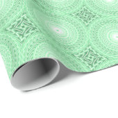 Veergroene cirkels cadeaupapier (Rol Hoek)