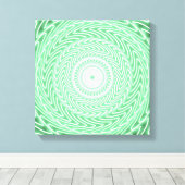 Veergroene cirkels canvas afdruk (Insitu (Houten vloer))