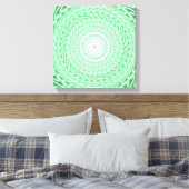Veergroene cirkels canvas afdruk (Insitu (Slaapkamer))