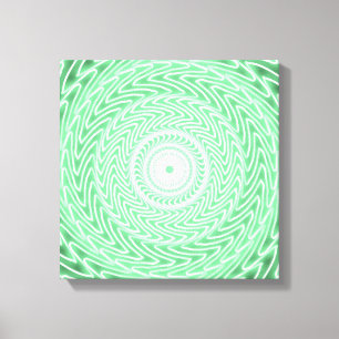 Veergroene cirkels canvas afdruk