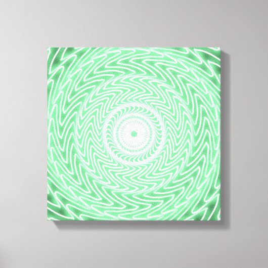 Veergroene cirkels canvas afdruk (Voorkant)