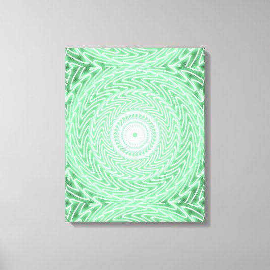 Veergroene cirkels canvas afdruk (Voorkant)